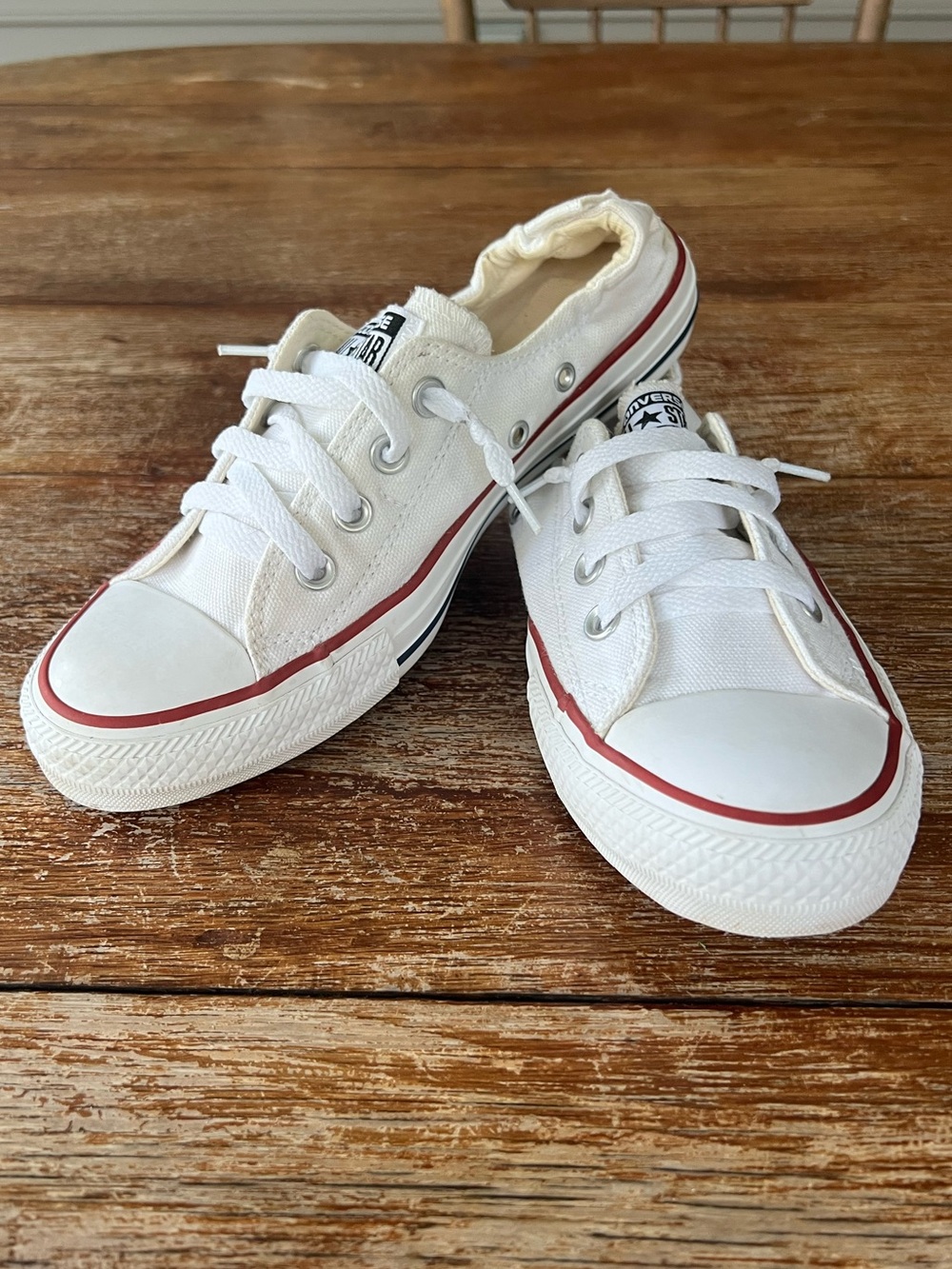 Converse All Star Chuck Taylor a slip On White Canvas Sneakers Low Top Women’s 8 - Picture 10 of 16